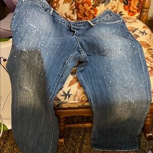 Blue Distressed Women Jeans